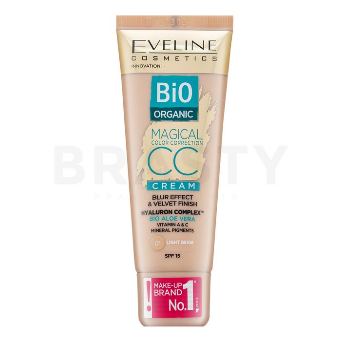Eveline bio organic magical color correction cc cream 01 light beige împotriva imperfecțiunilor pielii 30 ml