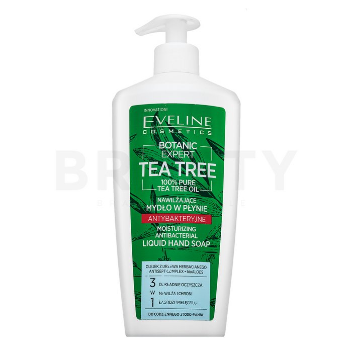 Eveline botanic expert tea tree moisturizing antibacterial liquid hand soap săpun lichid pentru mâini antibacterial 350 ml