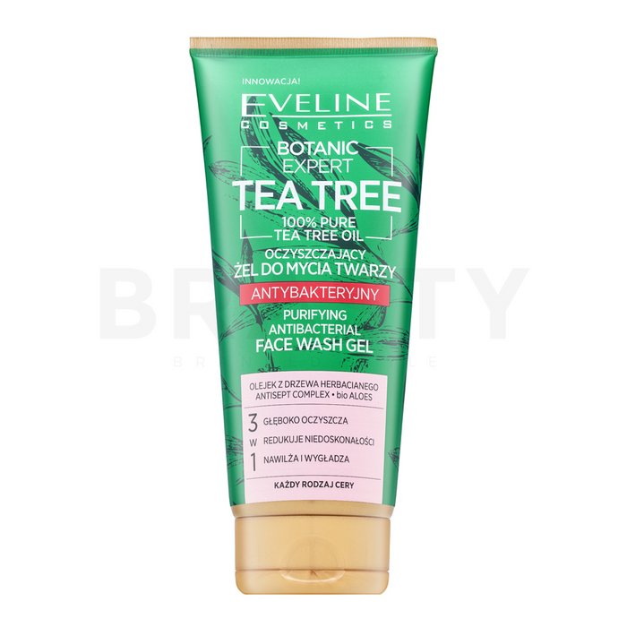 Eveline Botanic Expert Tea Tree Purifying Antibacterial Face Wash Gel gel de curățare pentru piele problematică 175 ml