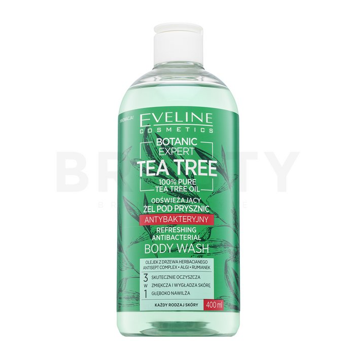 Eveline Botanic Expert Tea Tree Refreshing Antibacterial Body Wash gel de dus pentru toate tipurile de piele 400 ml