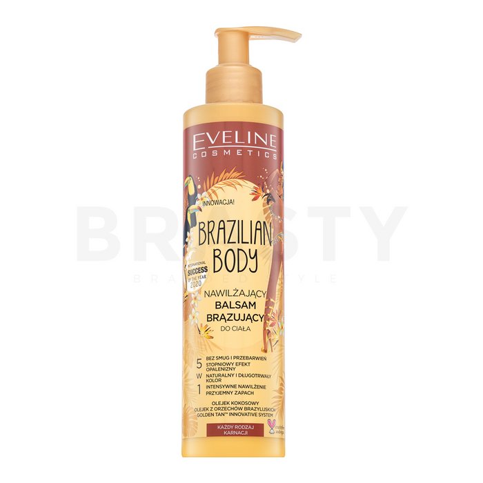 Eveline brazilian body moisturizing and bronzing body balm cremă de corp pentru o piele luminoasă și uniformă 200 ml