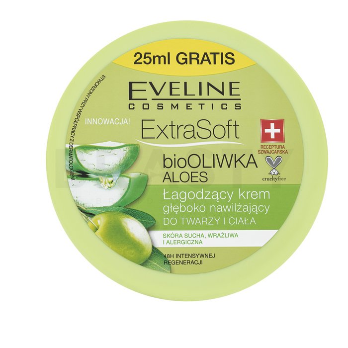 Eveline Extra Soft BioOLIVE Aloe Moisturising Face and Body Cream emulsie hidratantă 175 ml