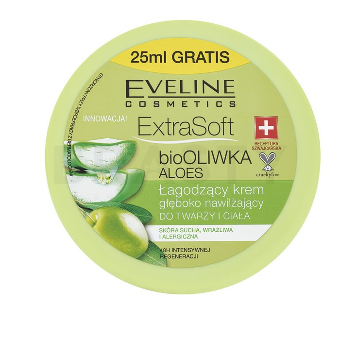 Eveline extra soft bioolive aloe moisturising face and body cream emulsie hidratantă 175 ml