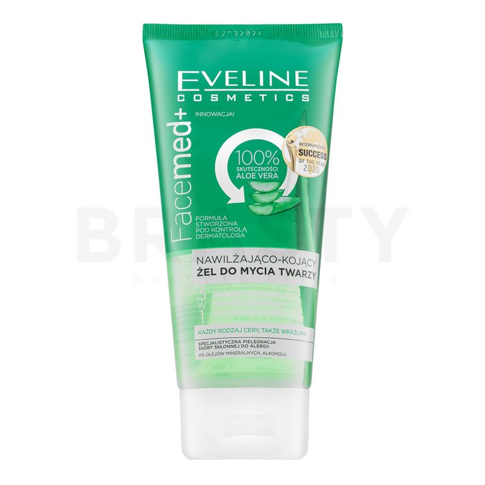 Eveline facemed+ 100% aloe vera moisturising and soothing facial wash gel gel de curățare cu efect de hidratare 150 ml