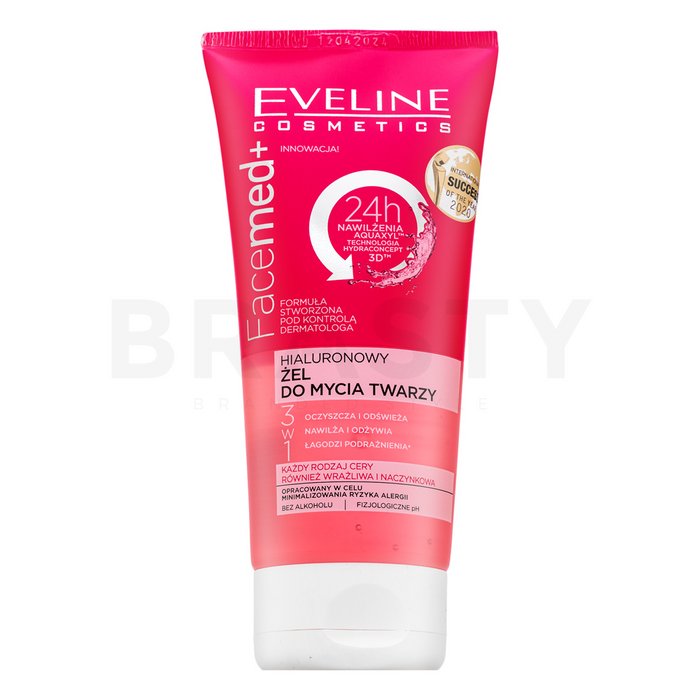 Eveline facemed+ hyaluronic face wash gel 3in1 gel de curățare pentru toate tipurile de piele 150 ml