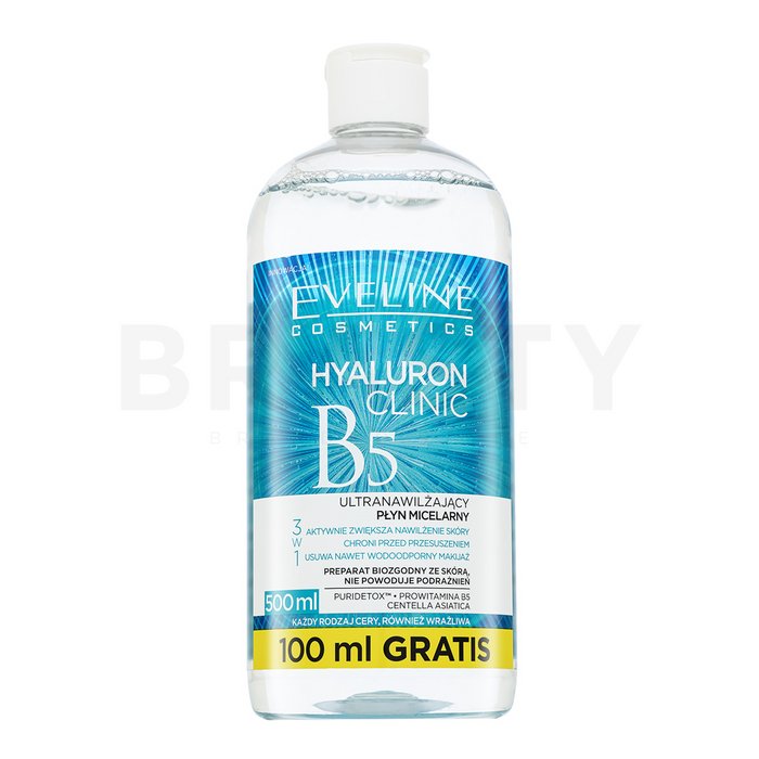 Eveline hyaluron clinic b5 micellar water apă micelară 500 ml