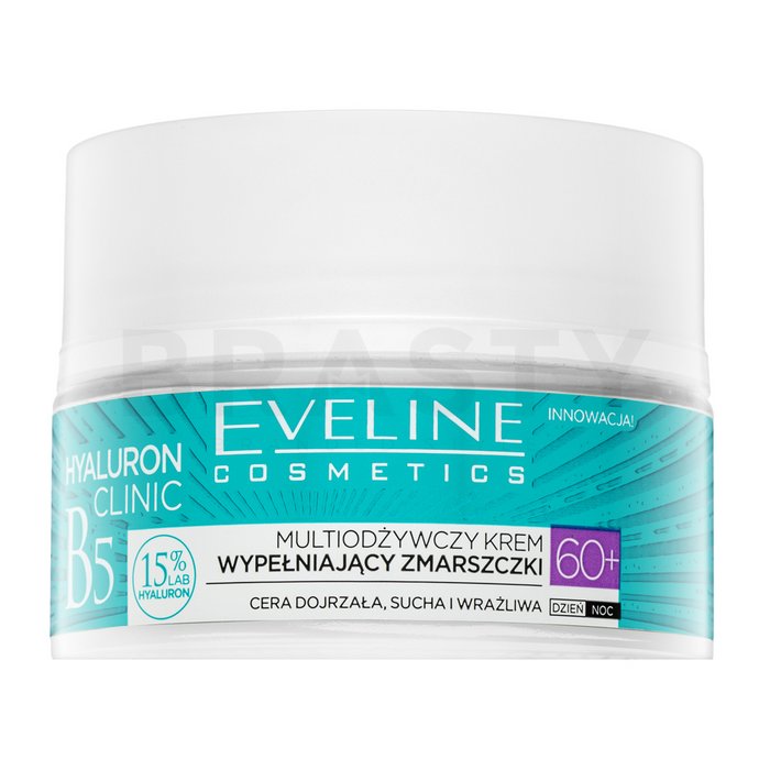 Eveline hyaluron clinic day and night anti-wrinkles cream 60+ cremă cu efect de întinerire anti riduri 50 ml