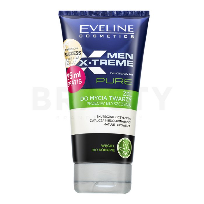 Eveline Men X-treme Pure Face Wash Gel gel multifuncțional de curățare și exfoliere pentru piele problematică 125 ml