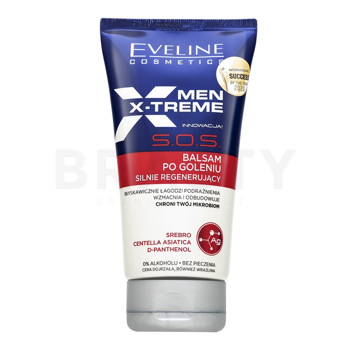 Eveline men x-treme sos after shave balm gel multifuncțional de curățare și exfoliere pentru piele problematică 150 ml