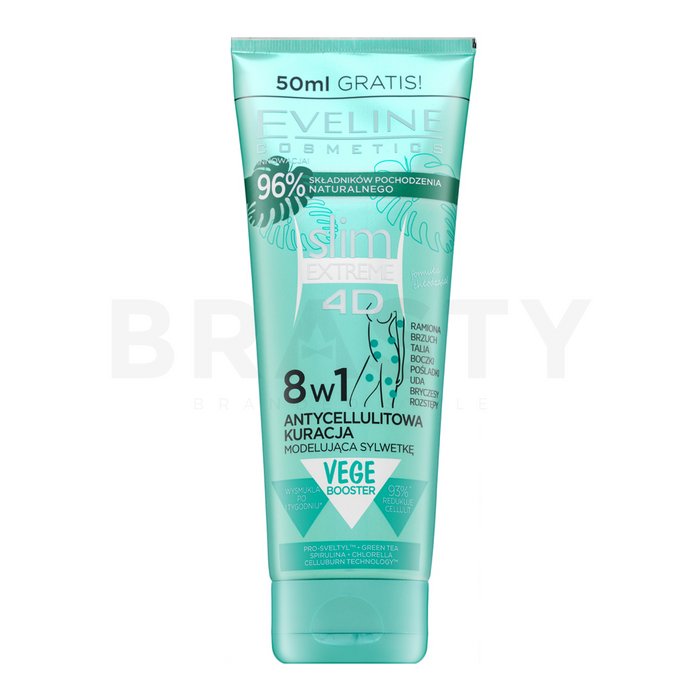Eveline slim extreme 4d anti-cellulite body shaping treatment 8in1 ser de modelare pe abdomen, coapse și fese 250 ml