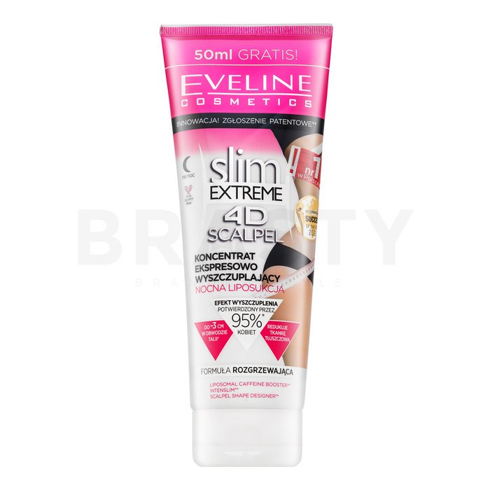 Eveline slim extreme 4d scalpel express slimming concentrate night liposuction ser de modelare pe abdomen, coapse și fese 250 ml