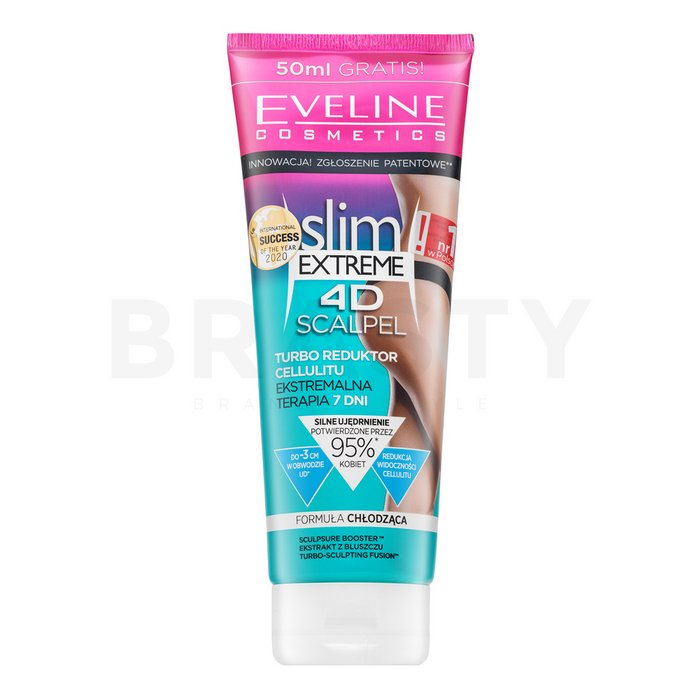 Eveline slim extreme 4d scalpel turbo cellulite reductor ser de modelare pe abdomen, coapse și fese slabire anti-celulită 250 ml