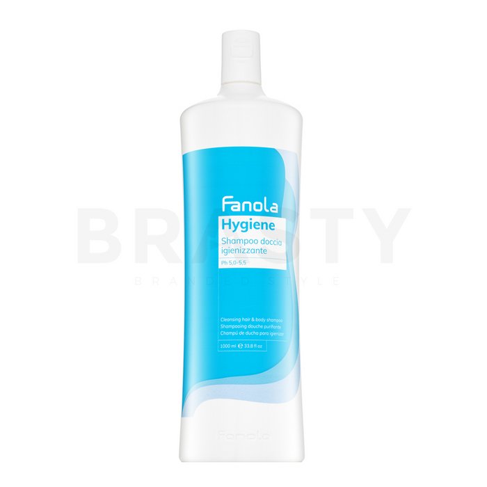 Fanola hygiene cleansing hair   body shampoo sampon de curatare pentru păr si corp 1000 ml