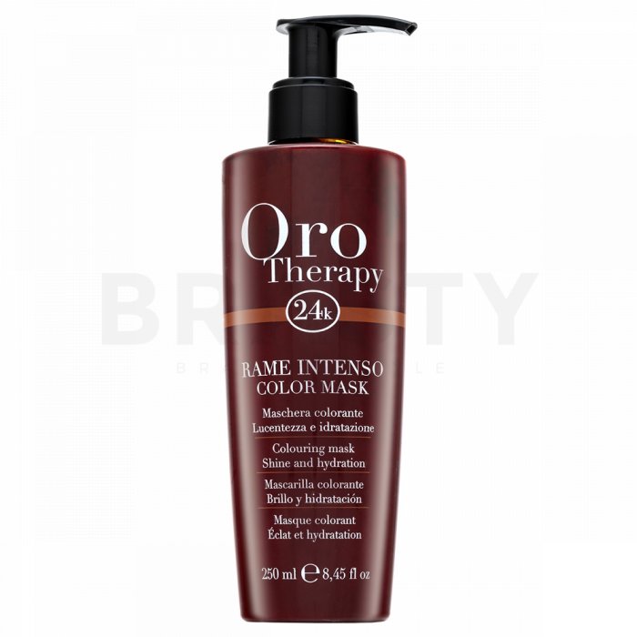 Fanola oro therapy colouring mask rame intenso mască hrănitoare pentru revigorarea culorii 250 ml