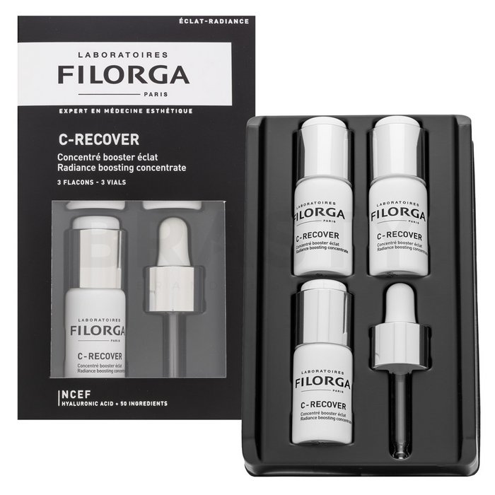 Filorga C-Recover Radiance Boosting Concentrate ser cu efect de iluminare și întinerire cu vitamina C anti îmbătrânirea pielii 3x10 ml