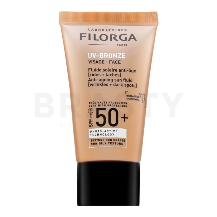 Filorga uv-bronze face anti-ageing sun fluid spf50+ fluid protector și hidratant împotriva petelor pigmentare 40 ml