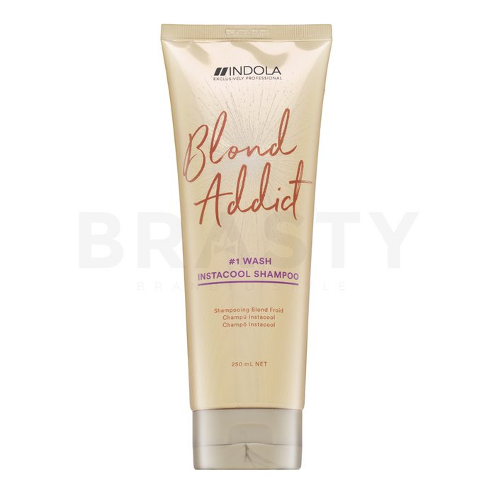 Indola blond addict 1 wash instacool shampoo sampon neutralizant pentru păr blond 250 ml
