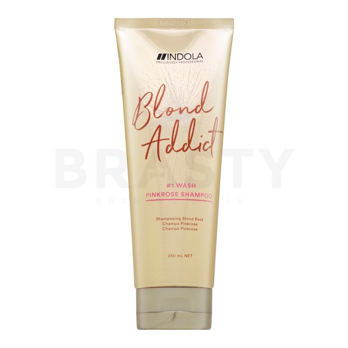 Indola blond addict 1 wash pinkrose shampoo șampon colorant pentru păr cu nuanțe de roz 250 ml