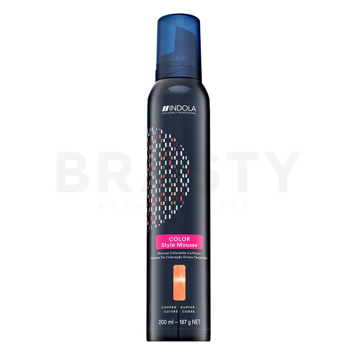 Indola color style mousse spuma de vopsire semipermanentă a părului copper 200 ml