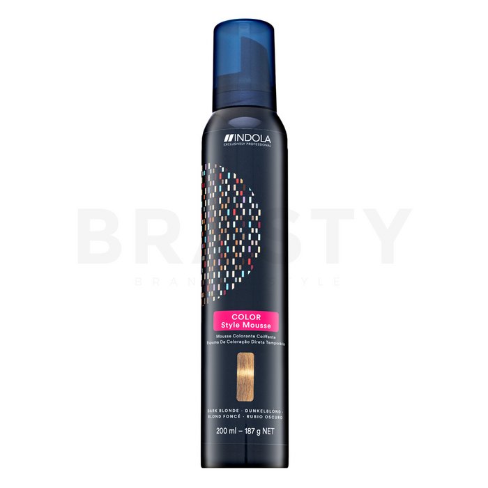 Indola Color Style Mousse spuma de vopsire semipermanentă a părului Dark Blonde 200 ml