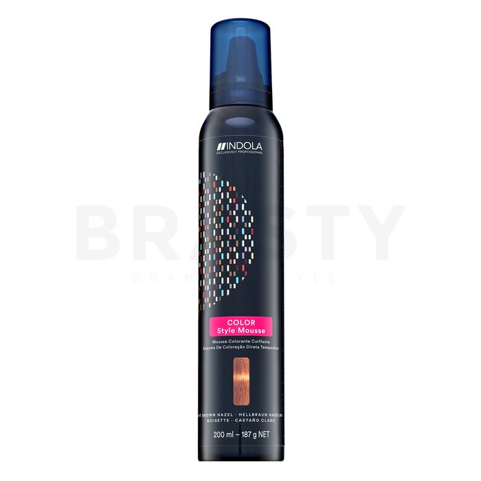 Indola color style mousse spuma de vopsire semipermanentă a părului light brown hazel 200 ml