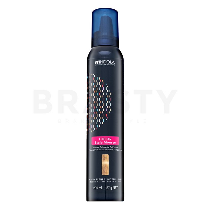 Indola color style mousse spuma de vopsire semipermanentă a părului medium blonde 200 ml