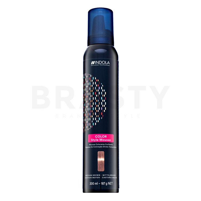 Indola color style mousse spuma de vopsire semipermanentă a părului medium brown 200 ml
