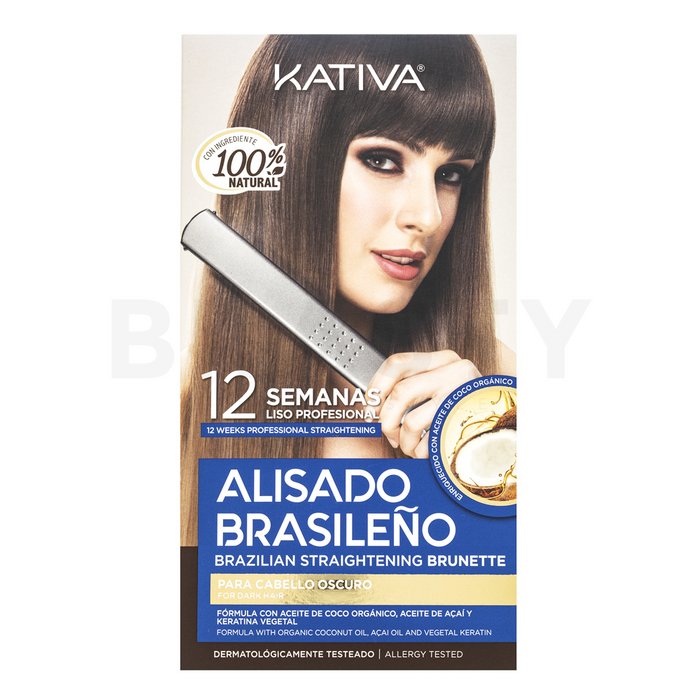 Kativa brazilian straightening brunette kit pentru indreptarea părului 145 ml