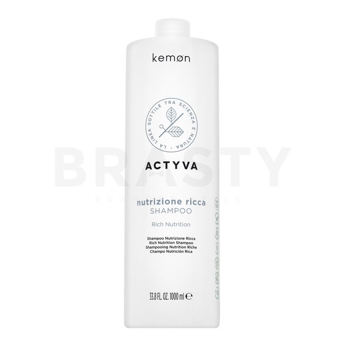 Kemon actyva nutrizione rich shampoo șampon hrănitor pentru păr foarte uscat 1000 ml