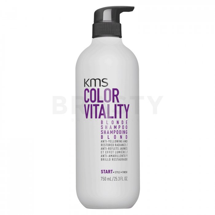 Kms color vitality blonde shampoo șampon pentru neutralizarea nuanțelor de galben 750 ml