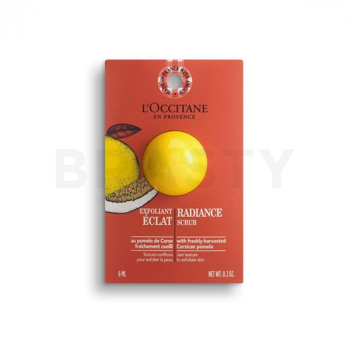 L'occitane exfoliance radiance scrub corsican pomelo exfoliant pentru o pile luminoasă și uniformă 6 ml