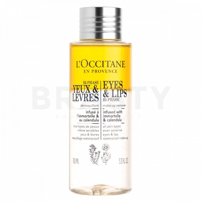 L\'Occitane Les Infusions Bi-Phase Yeux &amp; Levres demachiant în doi pași pentru ștergerea machiajului durabil și rezistent la apă 100 ml