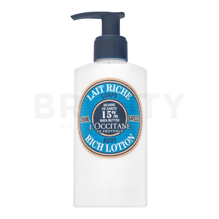 L'occitane shea butter rich body lotion cremă de corp pentru piele uscată și sensibilă 250 ml