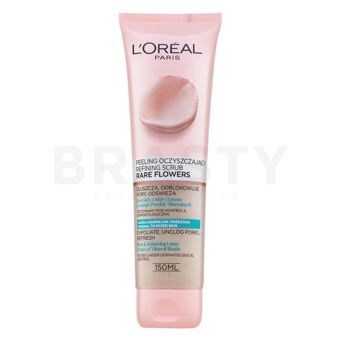 L´Oréal Paris Skin Expert Rare Flowers Refining Scrub gel de peeling pentru piele normală / combinată 150 ml