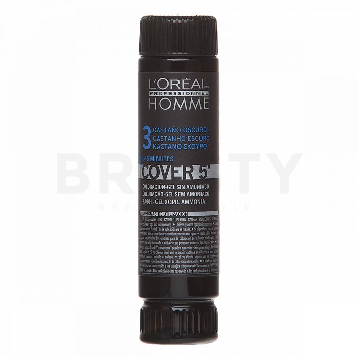 L´oréal professionnel homme cover 5 no. 3 dark brown 3 x 50 ml