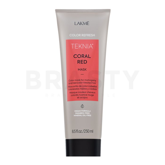 Lakmé teknia color refresh coral red mask mască hrănitoare cu pigmenți colorați pentru a revigora tonurile de roșu 250 ml