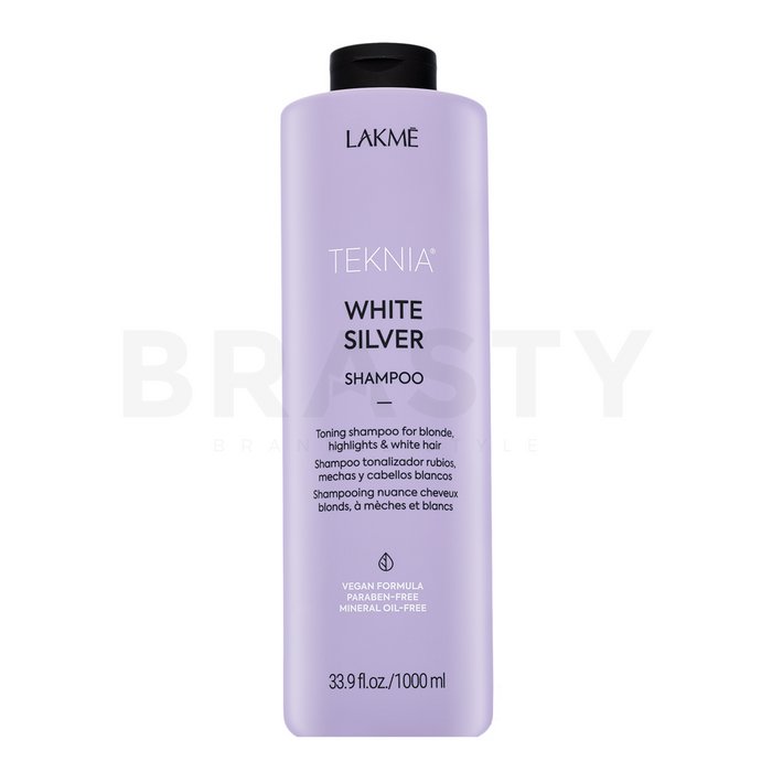 Lakmé teknia white silver shampoo sampon neutralizant pentru păr blond platinat si grizonat 1000 ml
