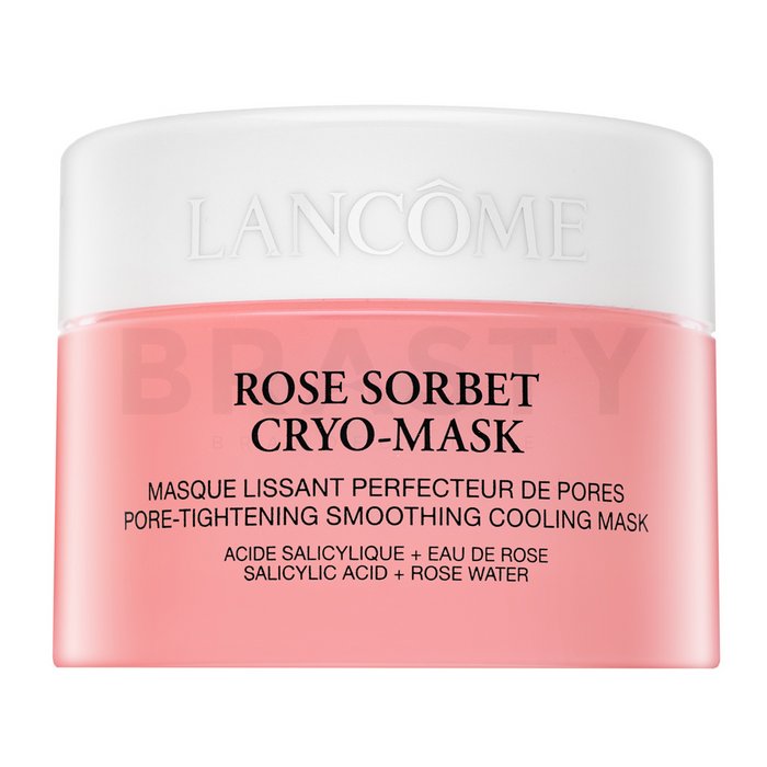 Lancome rose sorbet cryo-mask pore tightening smoothing cooling mask mască cu efect de calmare si revigorare pentru pori dilatați 50 ml