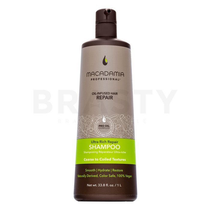 Macadamia professional ultra rich moisture shampoo șampon de netezire pentru păr ondulat si cret 1000 ml