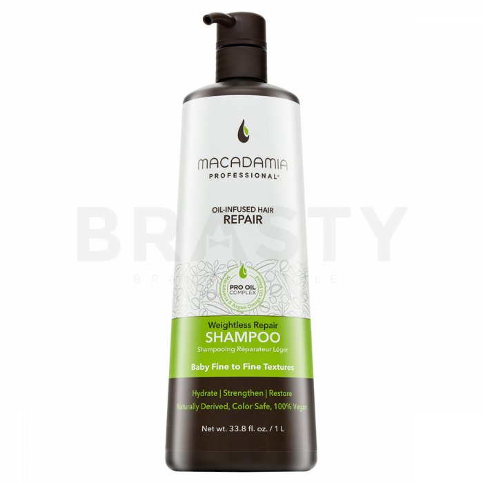 Macadamia professional weightless repair shampoo sampon hranitor pentru păr deteriorat 1000 ml
