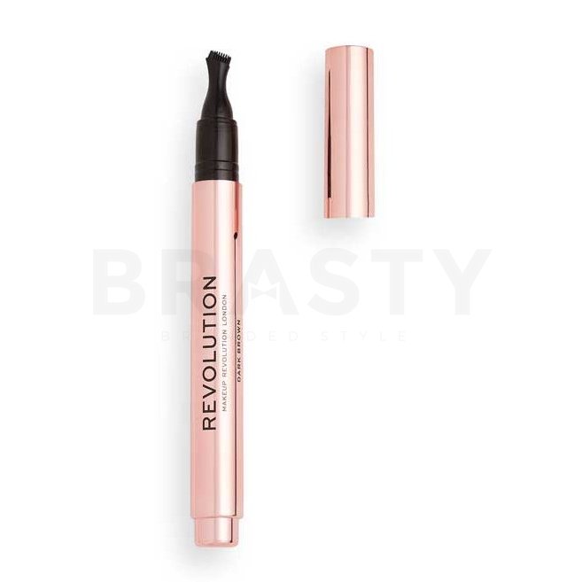 Makeup Revolution Fast Brow Clickable Pomade Pen - Dark Brown creion sprâncene 1 ml