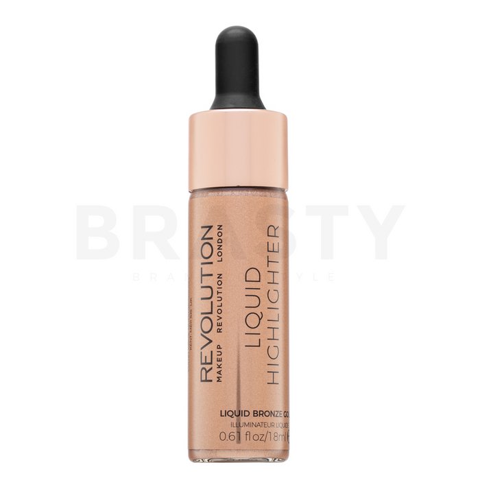 Makeup revolution liquid highlighter bronze gold iluminator 18 ml