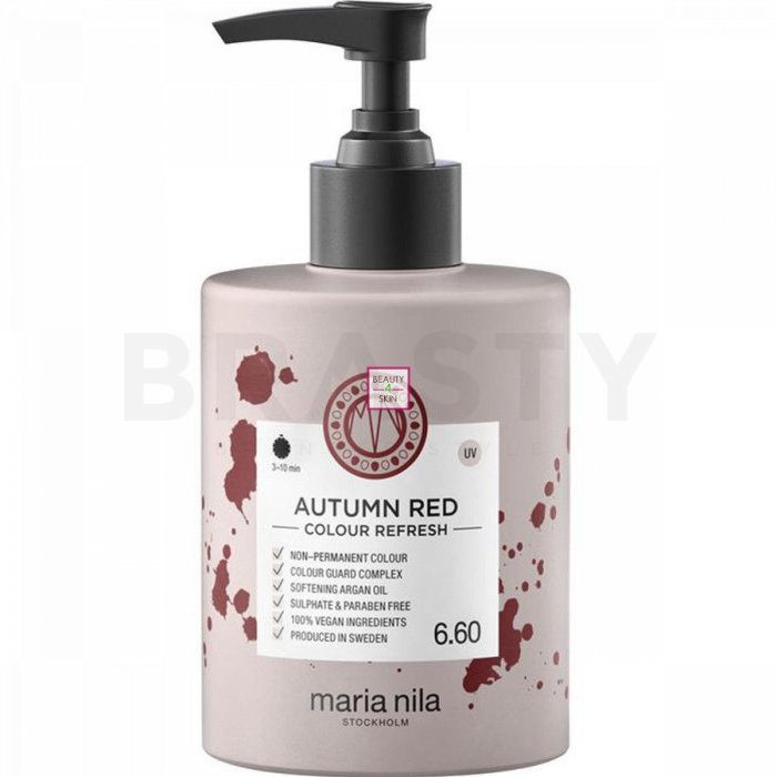 Maria nila autumn red colour refresh mască hrănitoare cu pigmenți colorați pentru a revigora tonurile de roșu 300 ml