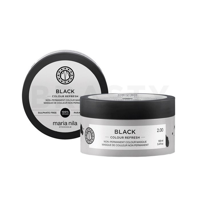 Maria nila black colour refresh mască hrănitoare cu pigmenți colorați pentru a revigora culoarea parului negru 100 ml