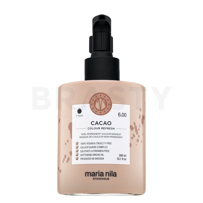 Maria nila colour refresh mască hrănitoare cu pigmenți colorați pentru a revigora nuanțele deschise și medii de șaten cacao 300 ml