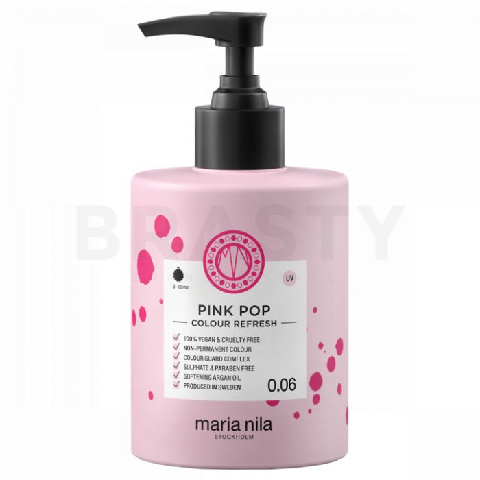 Maria nila colour refresh mască hrănitoare cu pigmenți colorați pentru păr cu nuanțe de roz pink pop 300 ml