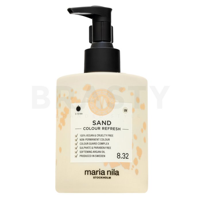 Maria nila colour refresh mască hrănitoare cu pigmenți colorați pentru a revigora nuanțele de blond și șaten deschis sand 300 ml