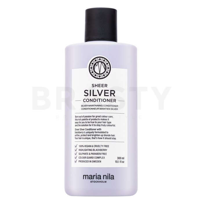 Maria nila sheer silver conditioner balsam pentru întărire pentru păr blond 300 ml