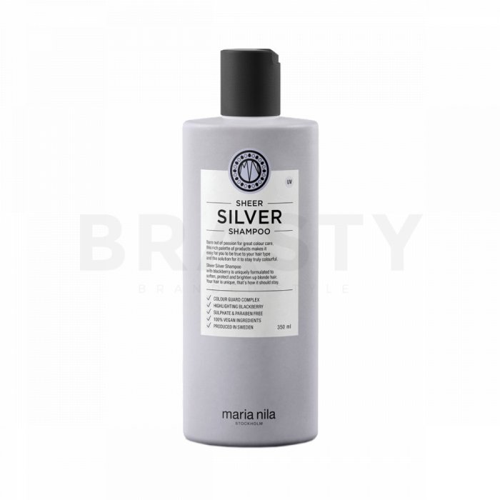 Maria nila sheer silver shampoo șampon pentru păr blond platinat si grizonat 350 ml