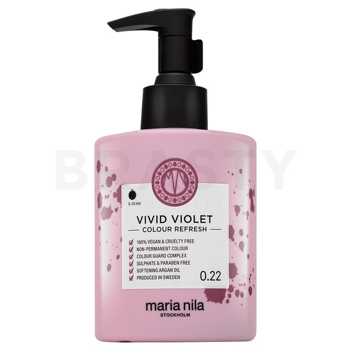 Maria nila colour refresh mască hrănitoare cu pigmenți colorați pentru păr cu nuanțe de mov vivid violet 300 ml